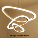 Axyaa LED Circle Rings Pendant Lights for Modern Living and Dining Rooms