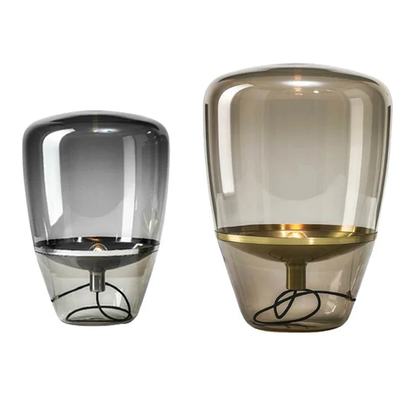 Axya Modern Glass Table Lamp for Living Room Decor