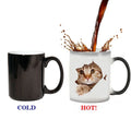 Axyaa Color-Changing Mug – Wolf Tiger Panther Design – Ideal Birthday Gift for Coffee Lovers.