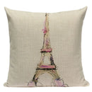 Axyaa London Bridge Paris Eiffel Tower Decorative Printed Throw Pillows