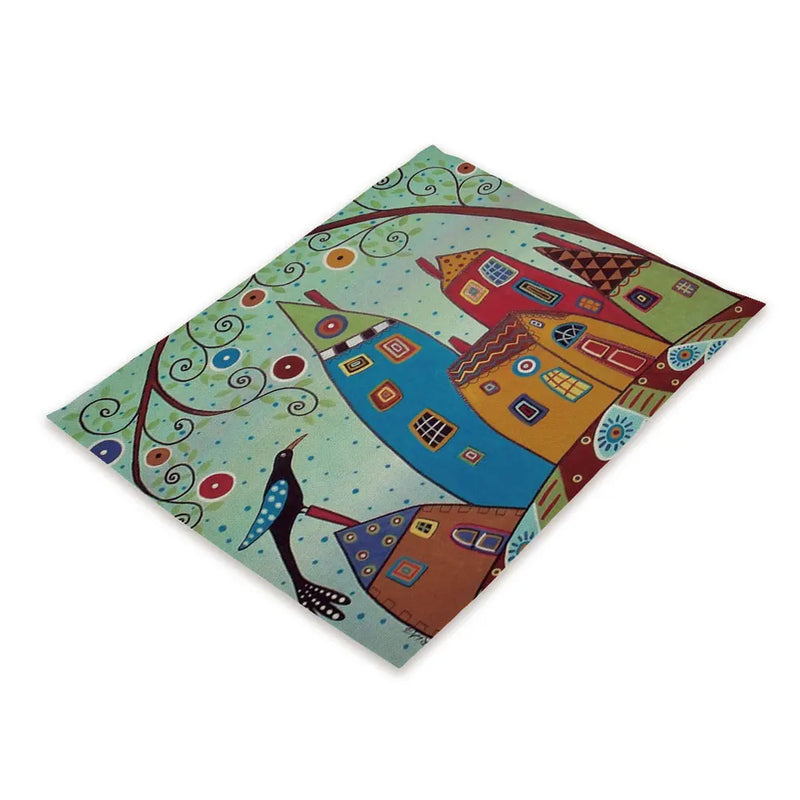 Axyaa Nordic Flower Placemats Set of 4