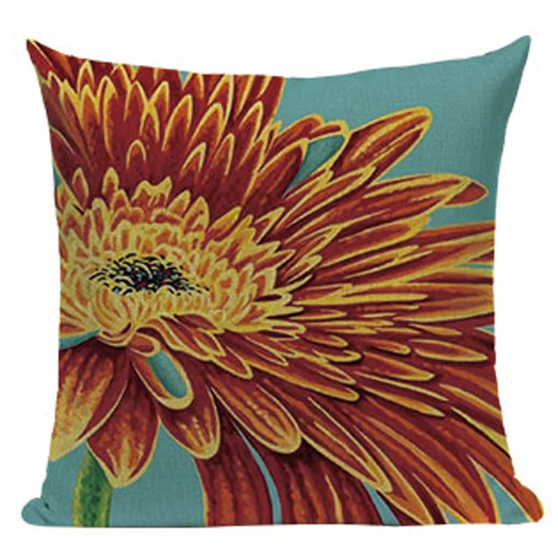 Retro Flower Cushion Cover - Axyaa Brand - Home Decor Luxury Pillows