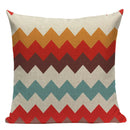 Axyaa Geometric Linen Cushion Cover Multicolour Decorative Pillow for Home Sofa