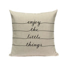 Axyaa Spring Letter Pillow Cover - Black & White Decorative Cushion