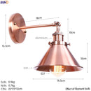Axyaa Vintage Silver Wall Lamp Sconces Industrial Home Lighting