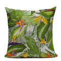 Axyaa Tropic Tree Green Cushion Cover - Summer Style Decorative Pillow for Sofa