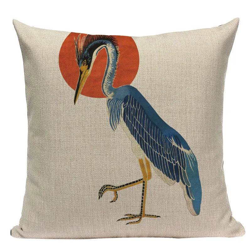 Axyaa Ukiyo Style Fuji Mountain Throw Pillow Cover