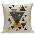 Nordic Geometric Deer Cushion Cover - Axyaa Yellow Heart Throw Pillow Case