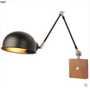 Axyaa Modern Nordic Wooden LED Swing Arm Wall Lamp Fixtures for Living Room & Bathroom