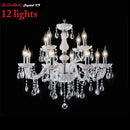 Axyaa Crystal Chandelier with White LED Candle Arms for Living Bedroom Lighting