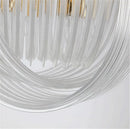 Axyaa Art Glass Tube Pendant Chandelier: Modern Dining Room Hanging Lamp