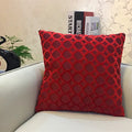 Axyaa Circle Chenille Flocking Pillow Case 45x45cm - Grey Yellow Purple Red Green Coffee