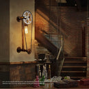 Axyaa Gear Chain Water Pipe Wall Lamp Vintage E27 Edison Sconce