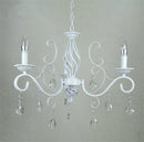 Axyaa Retro Wrought Iron Crystal Chandelier with E14 Candle Lights