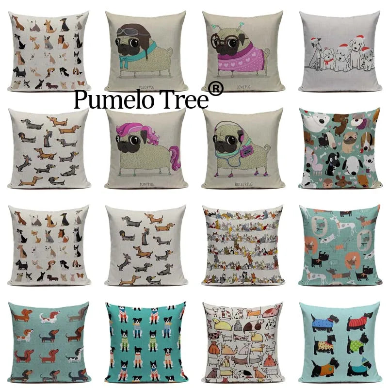 Axyaa Cartoon Animal Pillowcase for Sofa Bed - Cute Decorative Cushion Cover