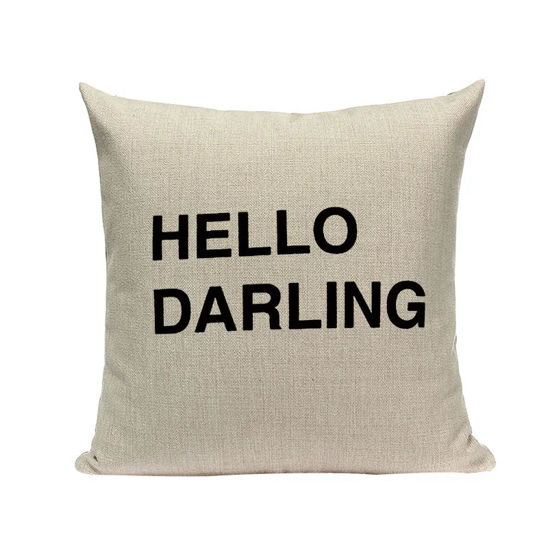 Axyaa Love Letter Cushion Cover Decorative Pillows Sofa Car Home Decor Linen Throw Pillow Case
