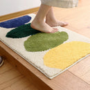 Microfiber Lemon Design Non-Slip Bathroom Mat for Home Decoration by Axyaa