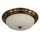 Axyaa Vintage Copper Ceiling Lamp with Round Glass Shade