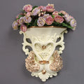 Axyaa Swan Couple Resin Vase with Artificial Flowers Wall Decoration