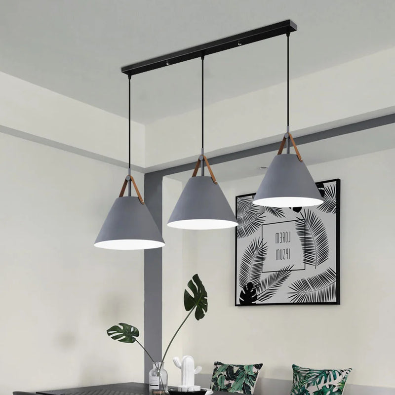Axyaa Nordic Pendant Lights for Dining Room - LED Indoor Lamp E27, Single to Three Heads AC110-220V