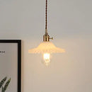 Axyaa Nordic Glass Ball Pendant Light - Copper Vintage Hanging Lamp