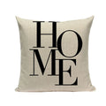 Axyaa Spring Letter Pillow Cover - Black & White Decorative Cushion