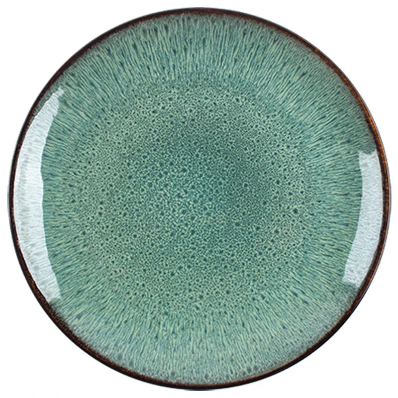 Axya Peacock Pattern Dinnerware Set - Ceramic Dishes, Plates, Bowls & Mugs