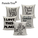 Axyaa Love Letter Cushion Cover Decorative Pillows Sofa Car Home Decor Linen Throw Pillow Case
