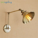Axyaa Vintage Bronze Swing Arm Wall Lamp