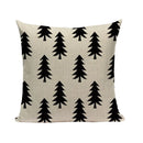 Axyaa Woven Flower Tree Cushion Cover - Black & White Decorative Pillowcase