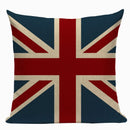 Axyaa Union Jack American Flag Throw Pillow Cases, 45x45cm, Top King Size Bed Print