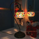 Axyaa Vintage Turkish Mosaic Glass Table Lamp Bedside Bed Light