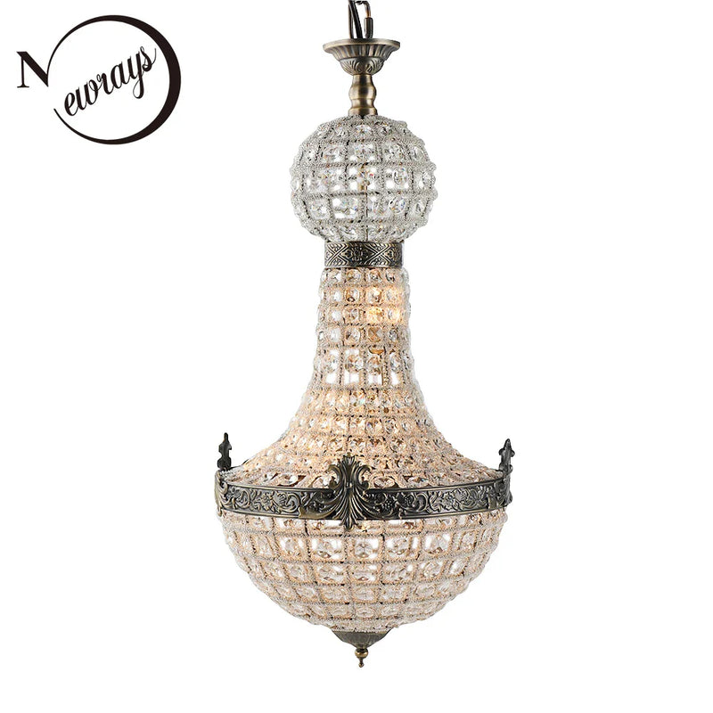 Axyaa Art deco Glass Crystal LED Chandelier in 2 Sizes for Modern Spaces