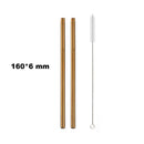 Axyaa Stainless Steel Colorful Bent Straws Set with Cleaner Brush