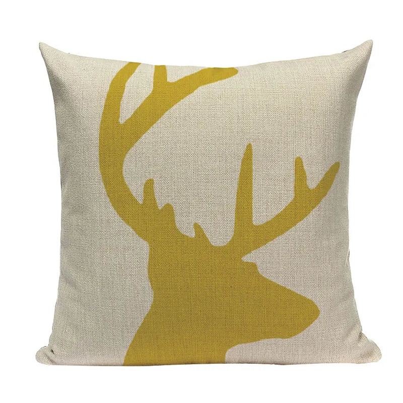 Axyaa Geometric Deer Pillow Cover - Nordic Home Decoration 45X45Cm