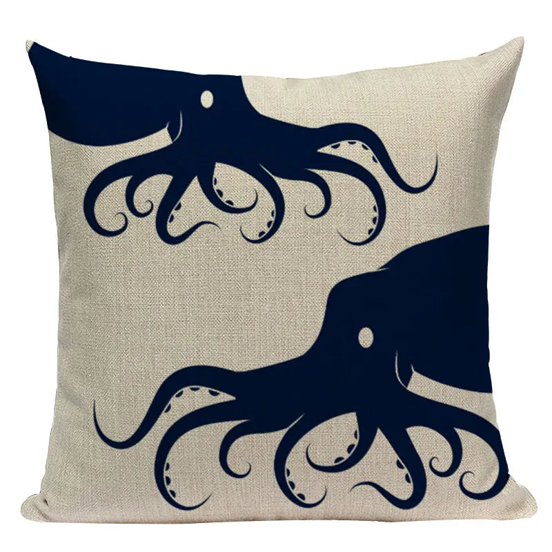 Nautical Anchor Throw Pillow Cover - Axyaa Branded Home Decor Collection