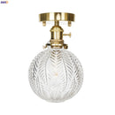 Axyaa Copper Ceiling Light Glass Ball Nordic Japan Style LED Plafondlamp