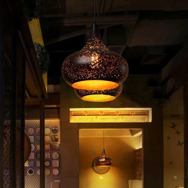 Axyaa Nordic Loft Retro Rust Pendant Light for Bar & Restaurant