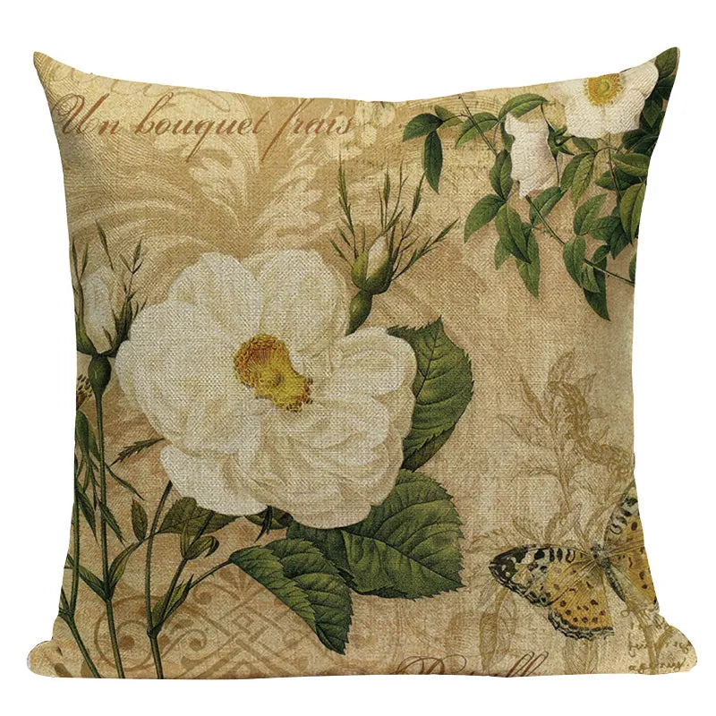 Axyaa Boho Kilim Leaf Cushion Cover - Retro Middle Eastern Style Home Decor