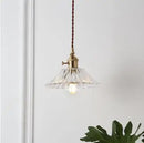 Axyaa Nordic Glass Ball Pendant Light - Copper Vintage Hanging Lamp