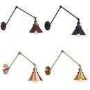 Axyaa Vintage Industrial Wall Sconce E27 LED Wall Lamp Copper Black