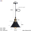 Axyaa Retro LED Pendant Light | Silver Vintage Industrial Hanging Lamp