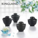 Axya Japanese Restaurant Tableware Miso Soup Bowl with Lid Melamine Plastic Soup Cup Bowl