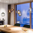 Axyaa Glass Bowl Pendant Lights, Modern Colorful E27 Hanging Lamps for Home and Hospitality