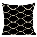 Axyaa Geometric Linen Cushion Cover 45x45cm - High Quality Decor Pillow