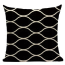 Axyaa Geometric Linen Cushion Cover 45x45cm - High Quality Decor Pillow
