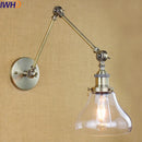 Axyaa Loft Industrial Glass Swing Arm Wall Lamp Fixtures for Bar Coffe Style
