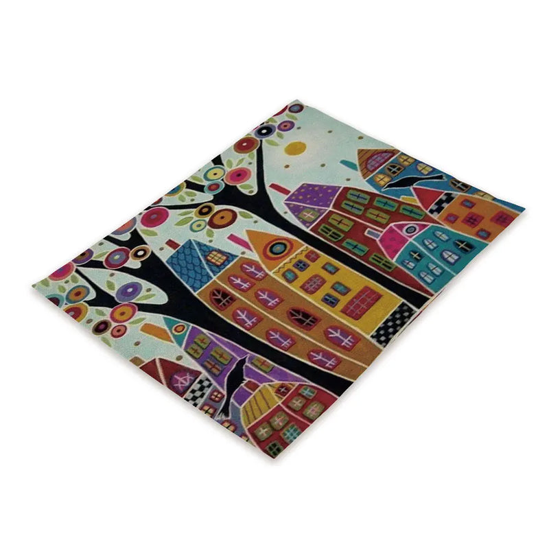 Axyaa Nordic Flower Placemats Set of 4