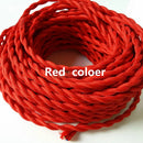 Vintage Fabric Cable Twisted Copper Wire for Lamp by Axyaa