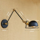 Axyaa Industrial Vintage Swing Arm Wall Sconce